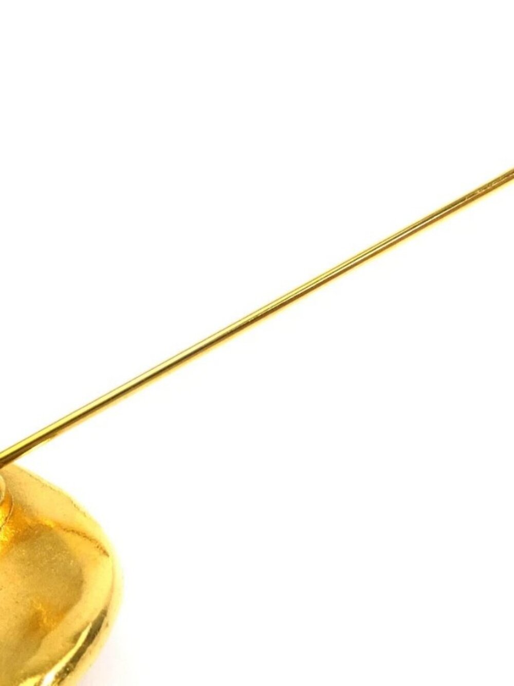 CHANEL Vintage CC Logo Brooch Gold Metal - Picture 6 of 7